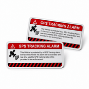 GPS Tracking Alarm Warning Decals – 2 Pack - Steershield