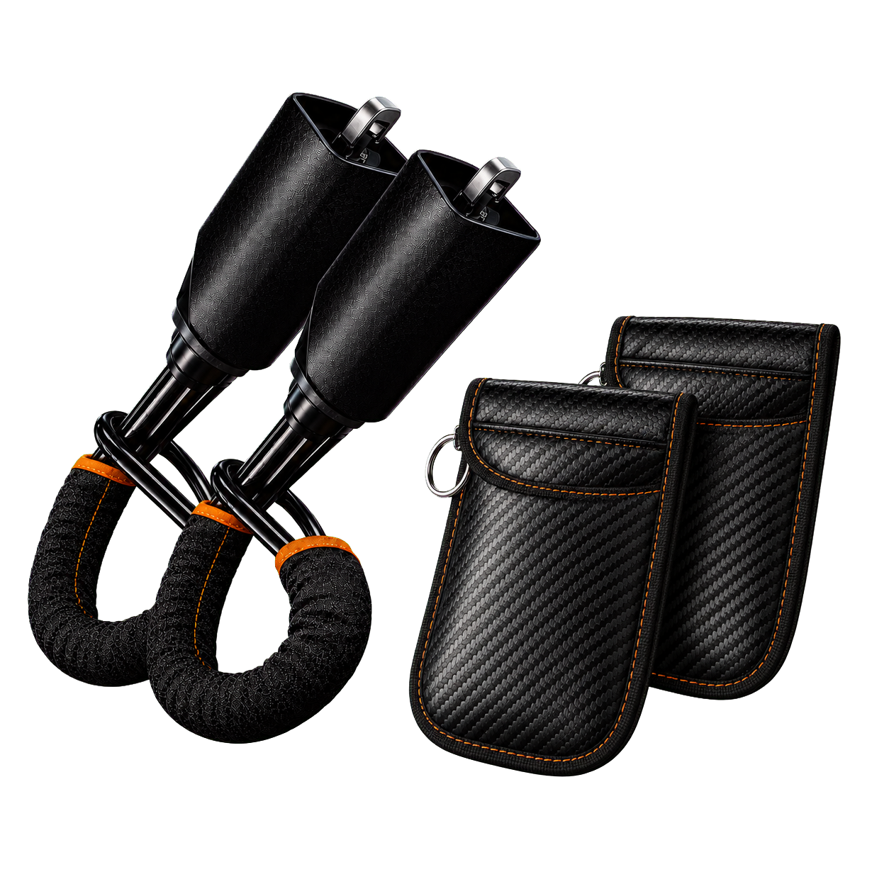 Two SteerShield locks and two free Faraday pouches